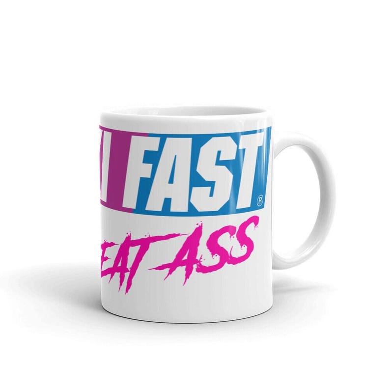 Eat Fast Mug, Trendy Funny Mug, Bold Statement Coffee Mug, Unique Gift