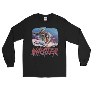 Whistler Shirt, Kanada Shirt, Vintage Shirt, Ski Whistler, Whistler blackcomb, Männer Langarm Shirt