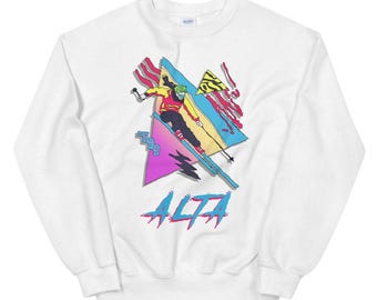 Skiing Shirt, Retro Ski Utah, Skier Gift, Vintage Shirt, Alta, Ski Alta, Alta Shirt Unisex Sweatshirt