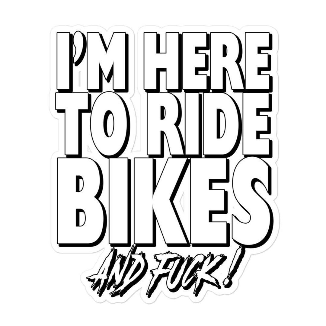 Funny Bicycle Sticker, Biking Enthusiast Decal, Cycling Humor Sticker ...