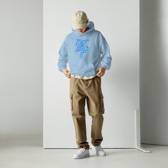 Trendy Hoodie Streetwear Just Send It Graphic Pullover Casual Outfit Cool Hoodie Mens Fashion Unisex Hoody Urban Style Etsy UK