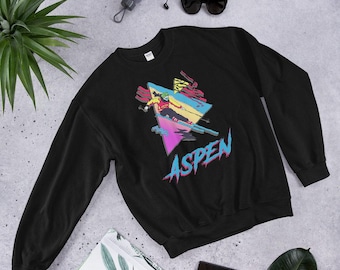 Skiing Sweatshirt, Aspen Gift, Aspen, Ski Aspen, Skiing Aspen, colorado, skiing gift, Ski Sweatshirt, Aspen Sweatshirt, Unisex Sweatshirt