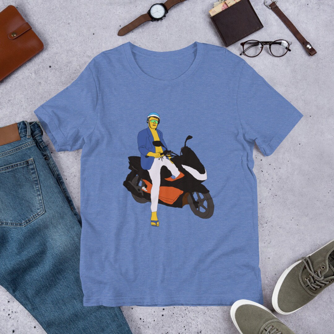 Scooter Jones Motorbike Man Tropical Shortsleeve Unisex Tshirt Etsy