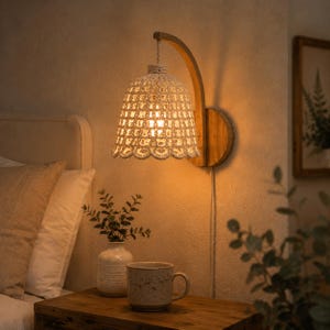 Mushroom Table Lamp Crochet Pattern, Woodland Cottagecore Decor PDF, Handmade Lamp Shade Amigurumi Tutorial