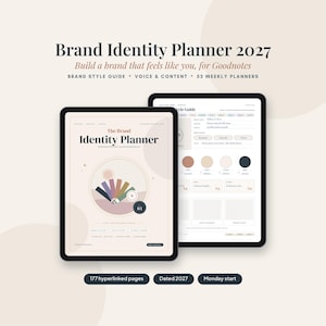 Branding Planner 2027 Goodnotes Brand Identity Workbook Content Planner Social Media Planner Brand Style Guide iPad Digital Planner