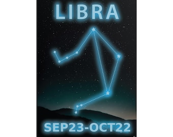 Libra Constellation Rolled Poster | Zodiac Wall Art,