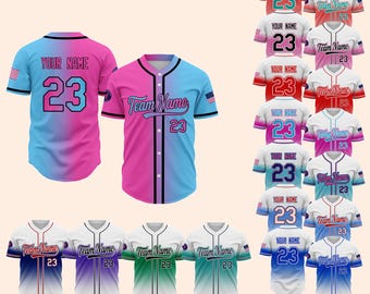 Personalized Team Name And Number Baseball Jersey, Custom Baseball Shirt for Men Women Youth, Baseball Jersey Uniform