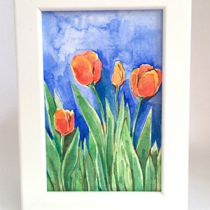 Rote Tulpen Aquarell