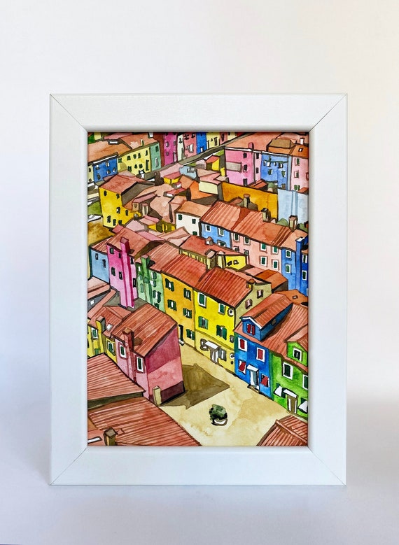 Cadre Photo Artisanal Venise - Petit Cadre Papier Fait Main, Souvenir Italie Neuf