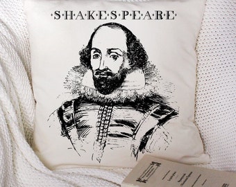 William Shakespeare-Literary Quote Gift- 18X18 Pillow Cover- Christmas Gift, English Major Gift, College Student Gift, Gift for Professors
