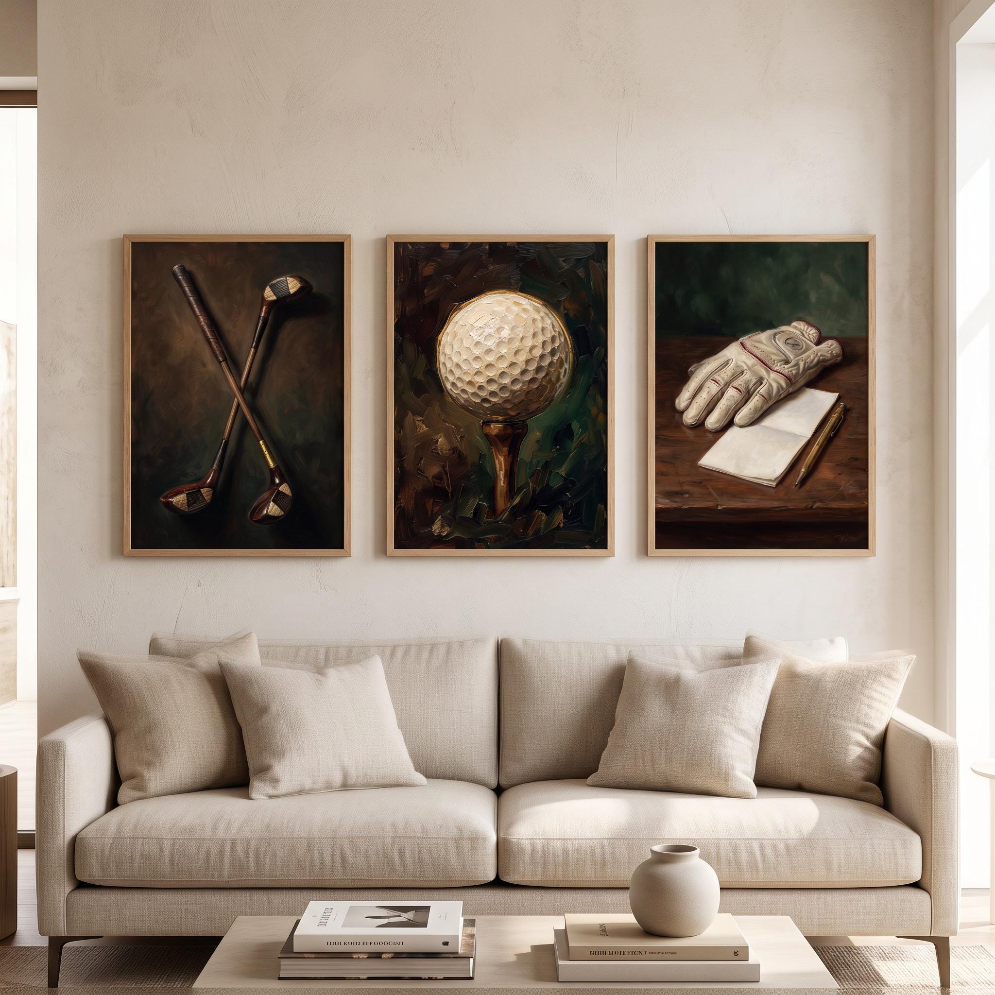 Golf Triptych - Etsy