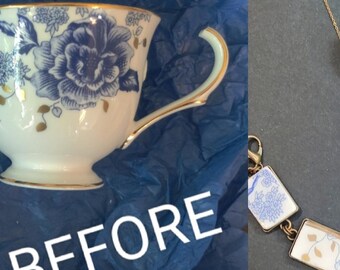 Commission Custom Order, Recycled Vintage Broken China Jewelry, Broken China, Broken Porcelain, Reduce Reuse Repurpose, Made To Order