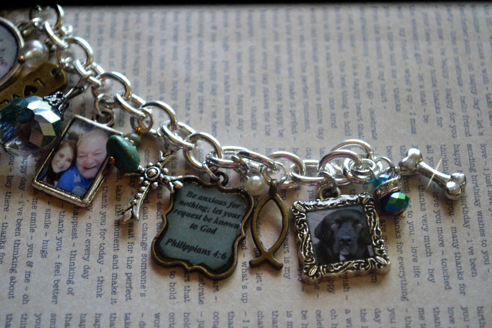 Christian Charm Bracelet Scripture Charms Christian Jewelry Etsy