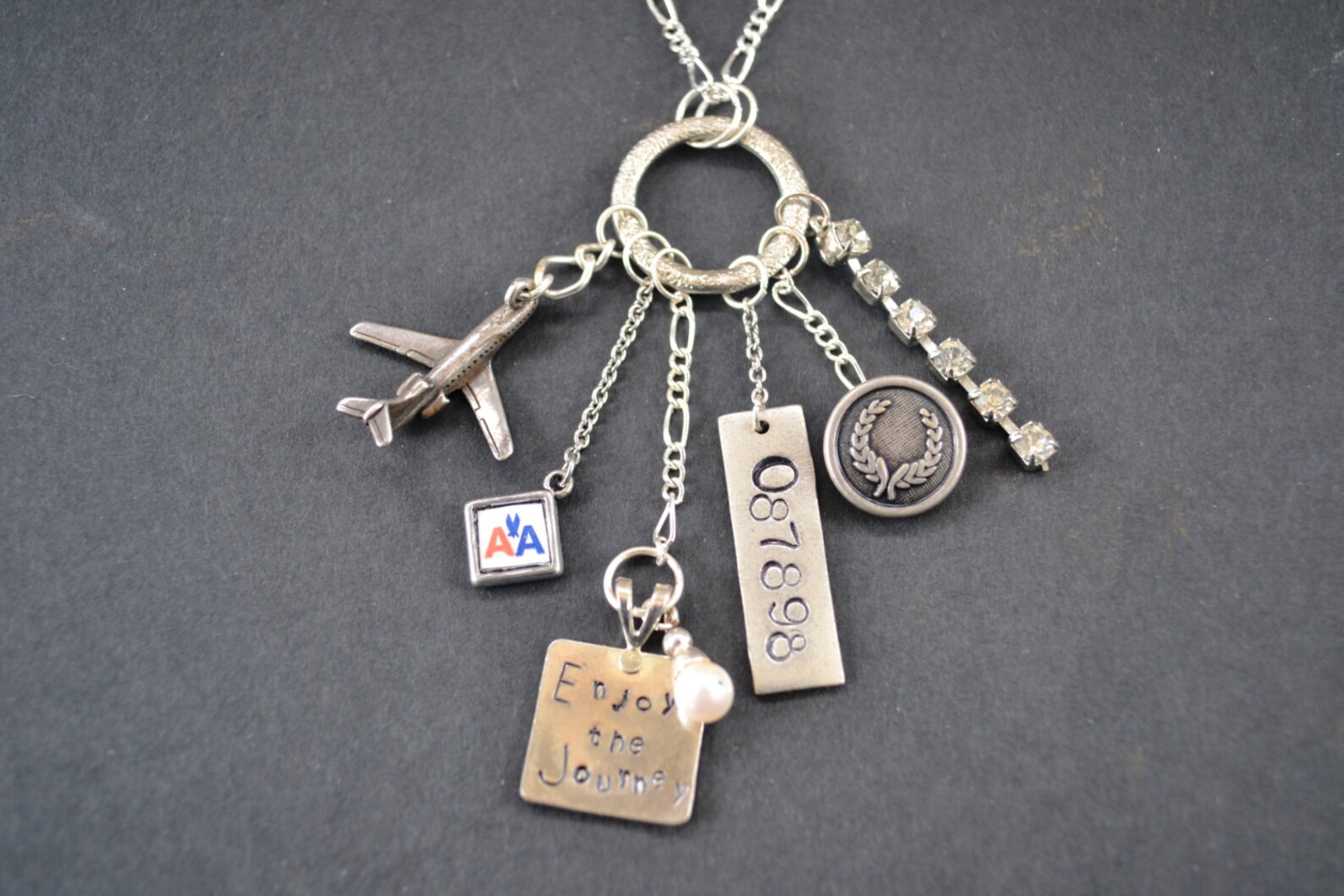 Retirement and Travel Charm Necklace Enjoy the Journey Hand Etsy