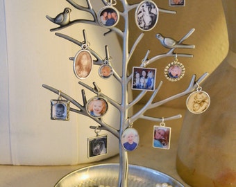 Jewelry Tree Display Stand, Mother's Day Gift, Photo Charm Pendants, Jewelry Adornment Stand, Jewelry Organizer, Jewelry Dish, Photo Tree