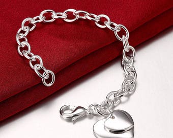 Bracciale Elastico In Mookaite Naturale Con Ciondolo Cuore E Sfera – 7,5 Pollici - Foto 3