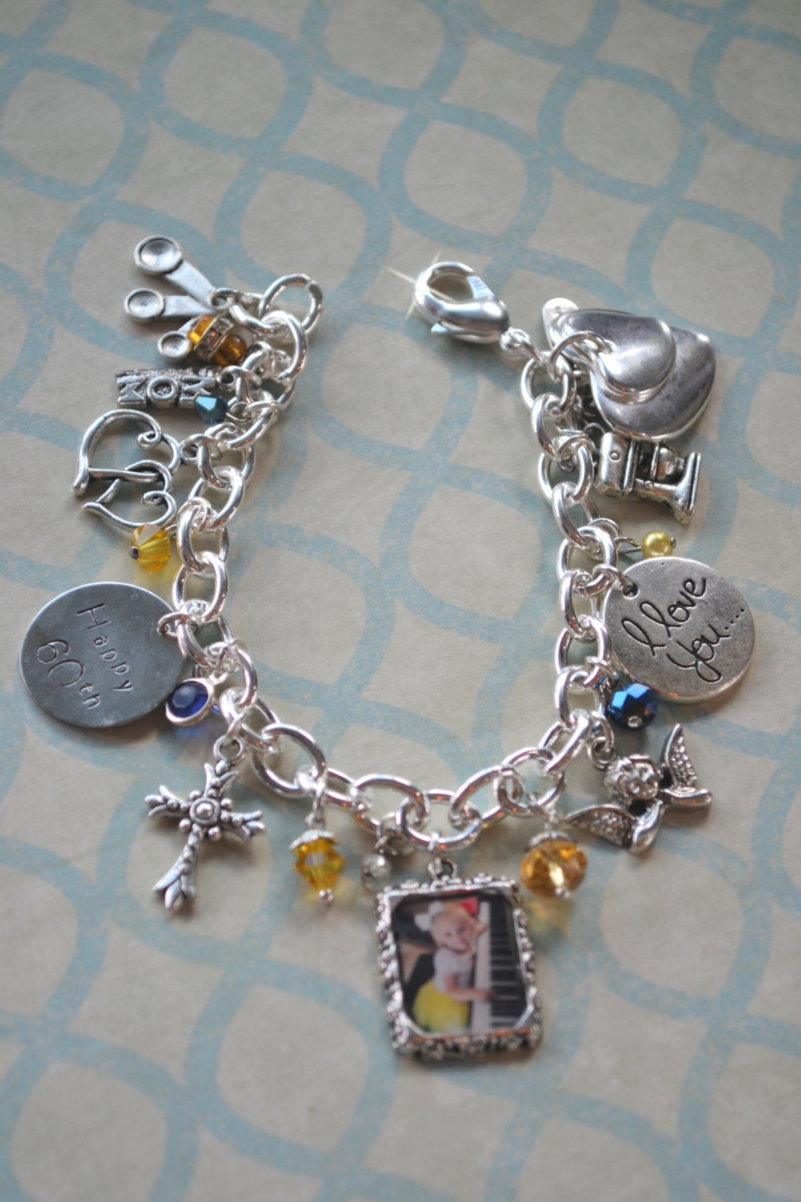 Photo Charm Bracelet Charm Bracelet Photo Jewelry Stamped Etsy
