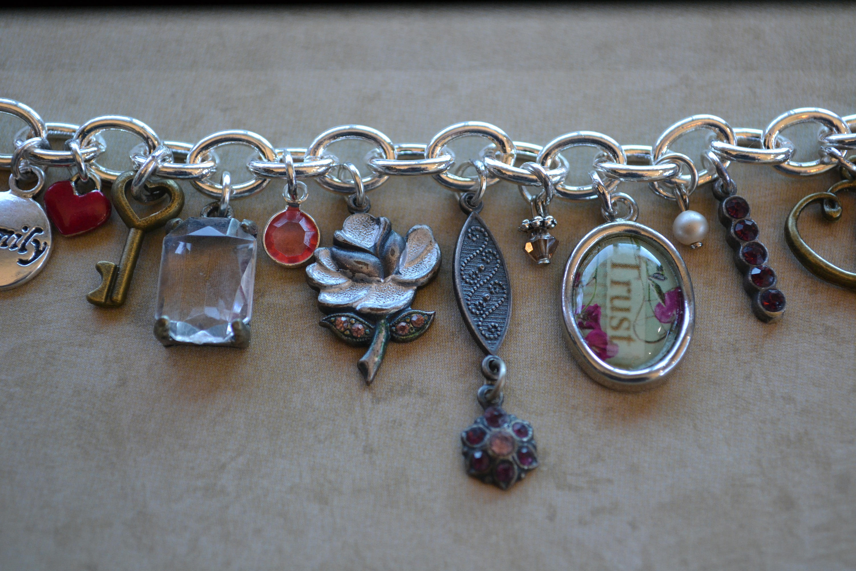 Vintage Charm Bracelet Vintage Charms Antique Charms Heart Etsy