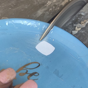 Repurposing Reusing Broken Dishes (Crockery), Broken China Jewelry Rings, Craft Ideas for Old Dishes, Rounded Square Ring, Pottery Shards image 4