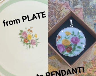 Custom Jewelry, Jewelry Design, Custom Made, Jewelry Making, Personalized Broken China Jewelry, Made with YOUR Family Heirloom China or Mine