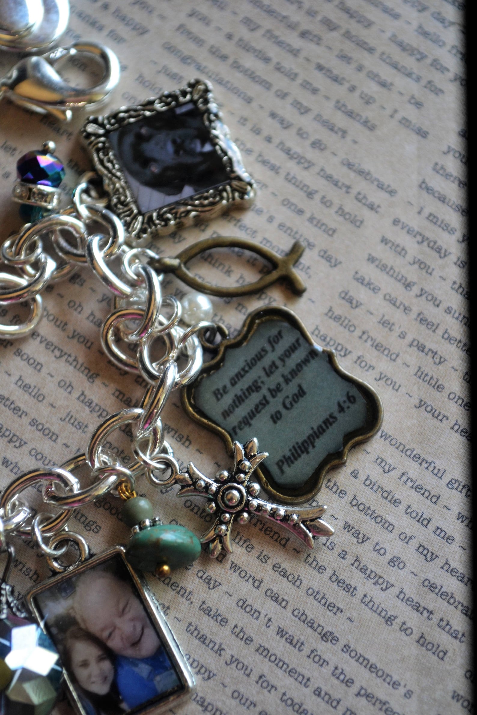 Christian Charm Bracelet Scripture Charms Christian Jewelry Etsy