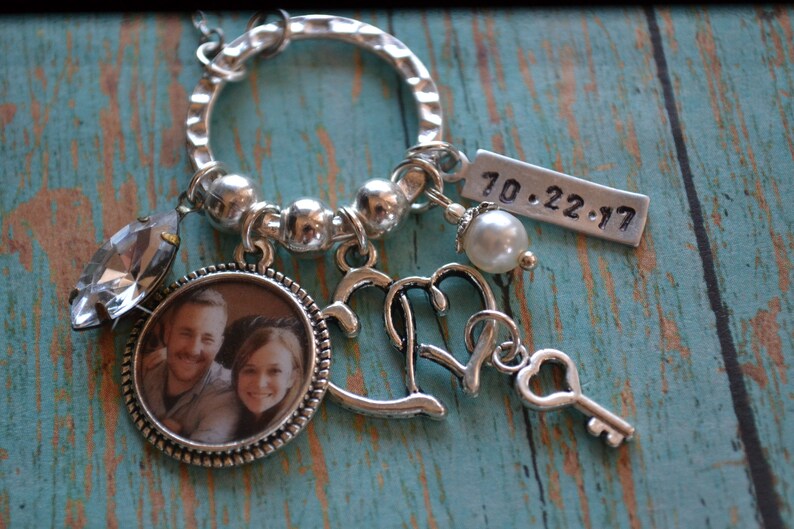 Photo Charms, Photo Gifts, Engagement Gift, Wedding Gift, Anniversary Gift, Girlfriend, Relationship, Family, Children, I Love You Gift image 1