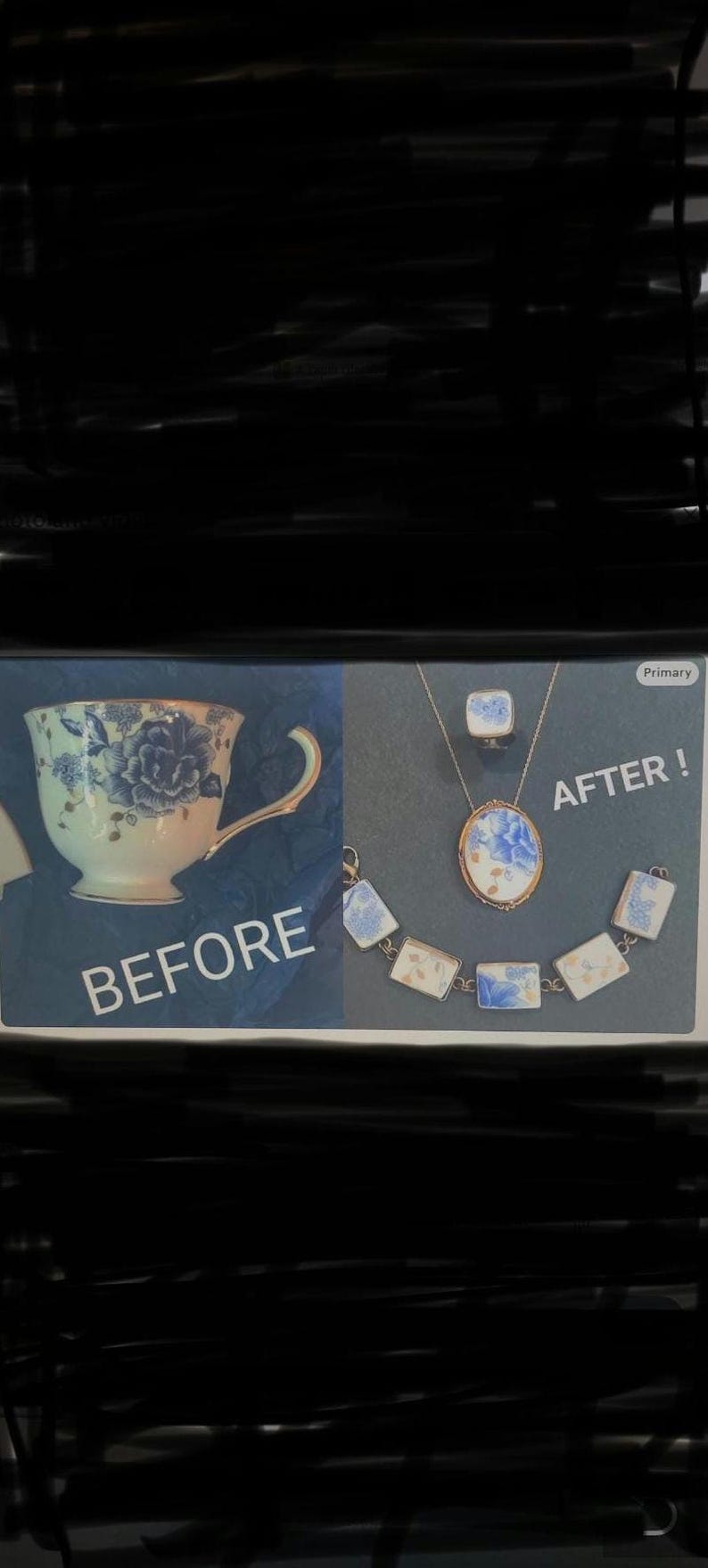 Commission Custom Order, Recycled Vintage Broken China Jewelry, Broken China, Broken Porcelain, Reduce Reuse Repurpose, Made To Order image 6