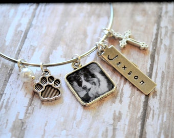 Pet Charm, Dog Charm, Cat Charm, Pet Bracelet, Dog Bracelet, Pet Bangle, Loss of Dog, Loss of Cat, Charm Bracelet, Pet ID, ID Tag, Engraving