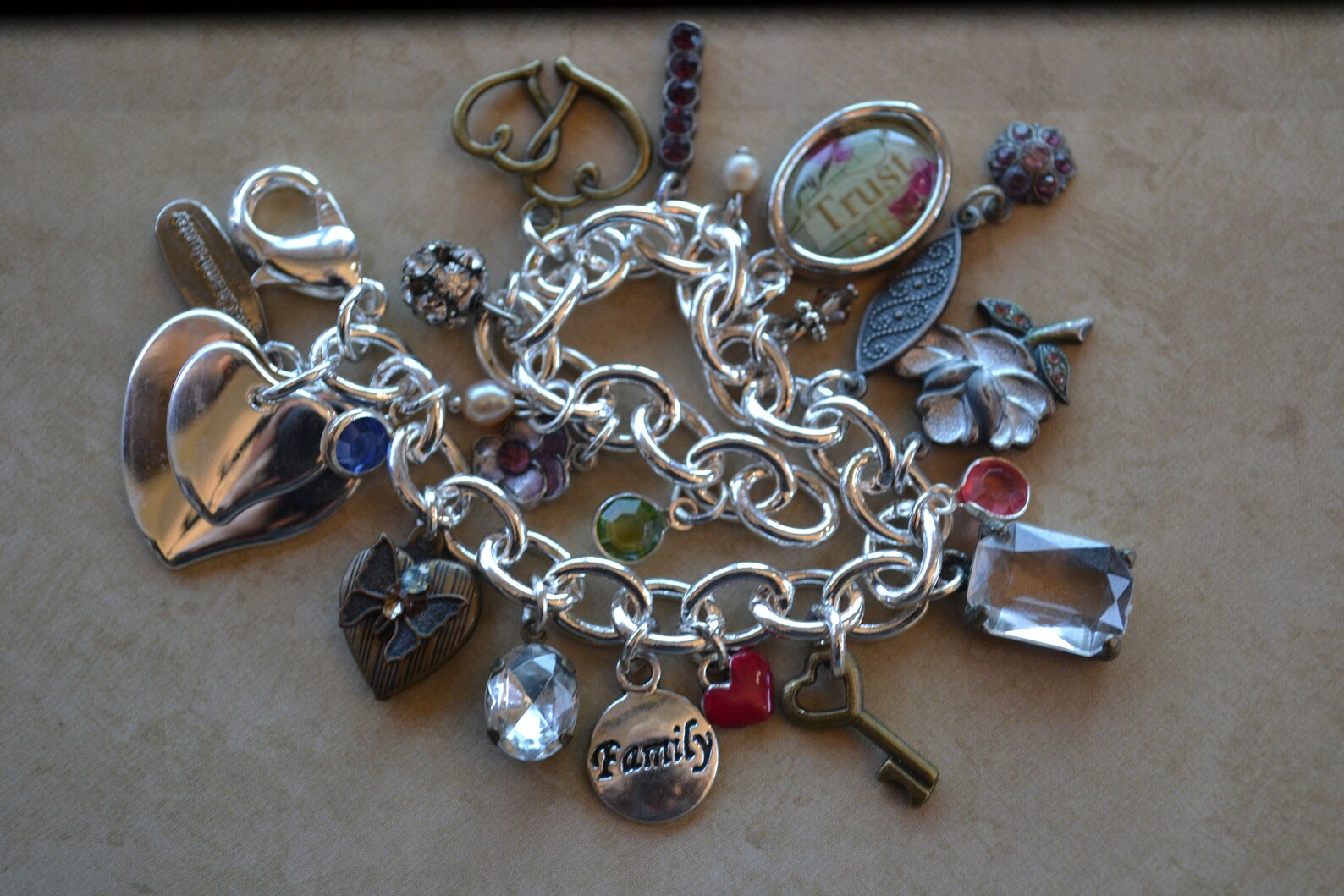 Vintage Charm Bracelet Vintage Charms Antique Charms Heart Etsy