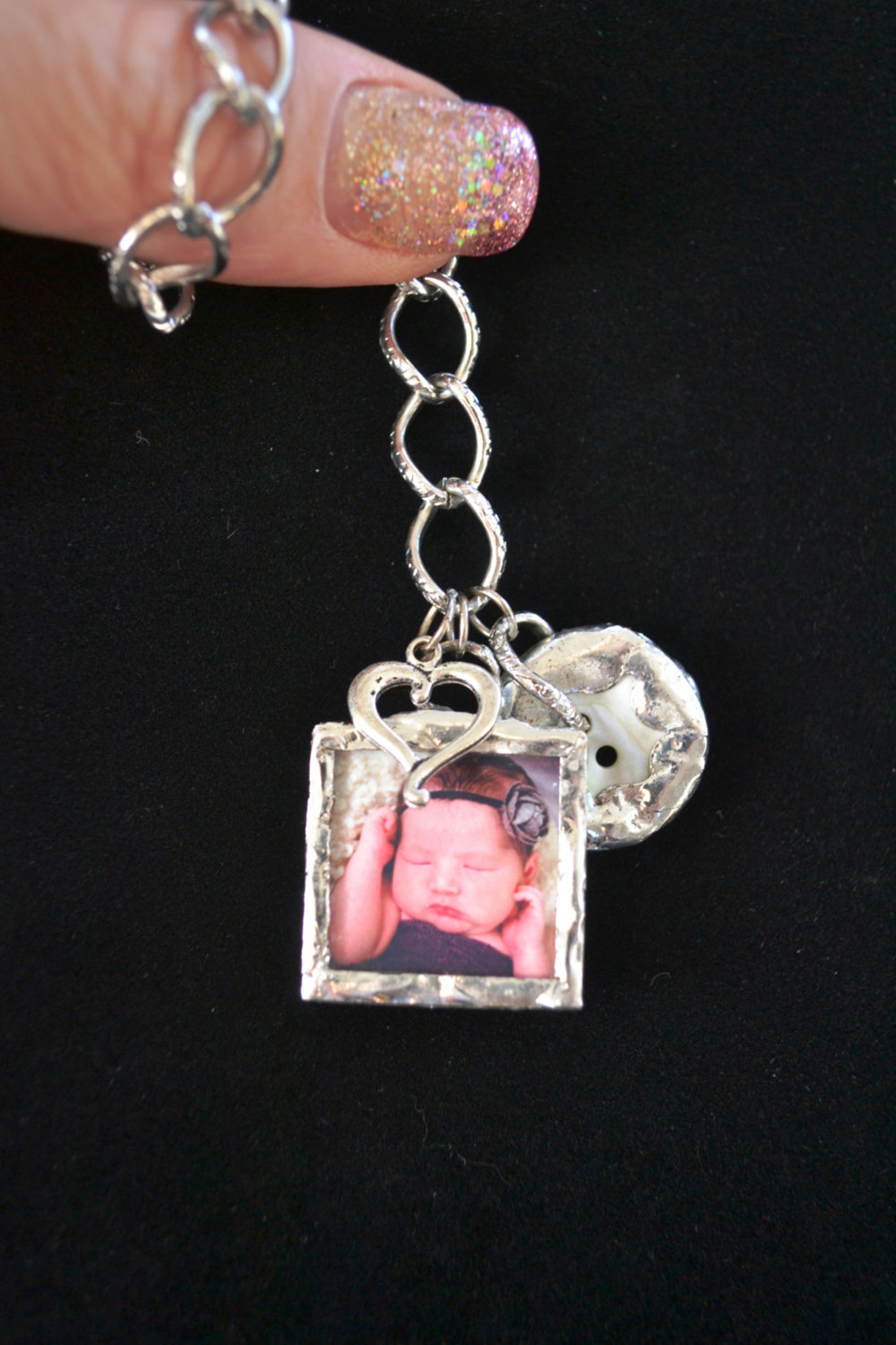 Custom Silver Solder New Baby Charm Bracelet Personalized Etsy
