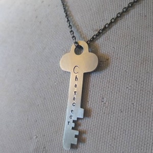 Key Necklace, Engraved Keys, Custom Keys, Personalized Key, Giving Key, Stamped Key, Old Keys, Skeleton Keys, Vintage Keys, Bulk Order Keys image 9