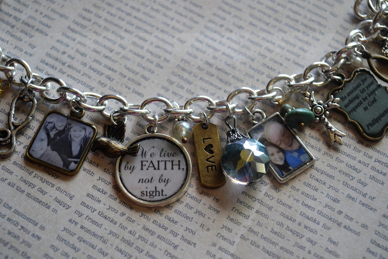 Christian Charm Bracelet Scripture Charms Christian Jewelry Etsy