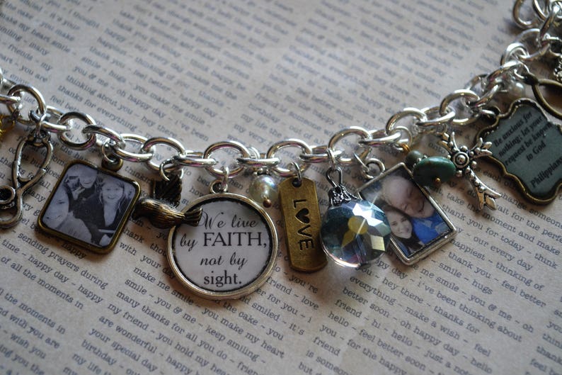 Christian Charm Bracelet Scripture Charms Christian Jewelry Etsy