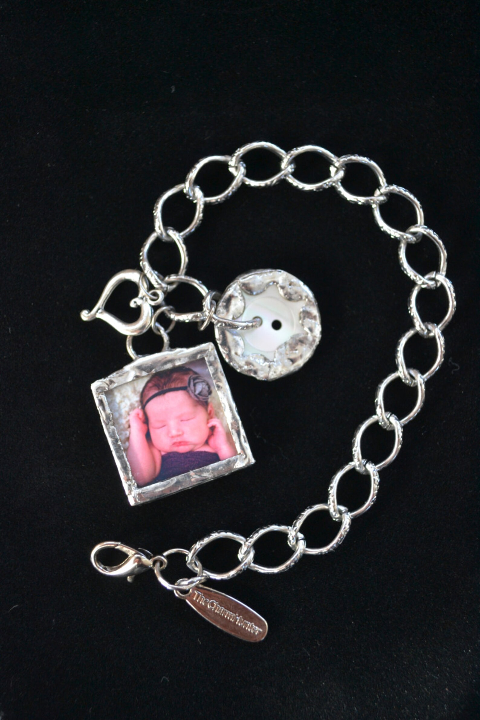 Custom Silver Solder New Baby Charm Bracelet Personalized Etsy