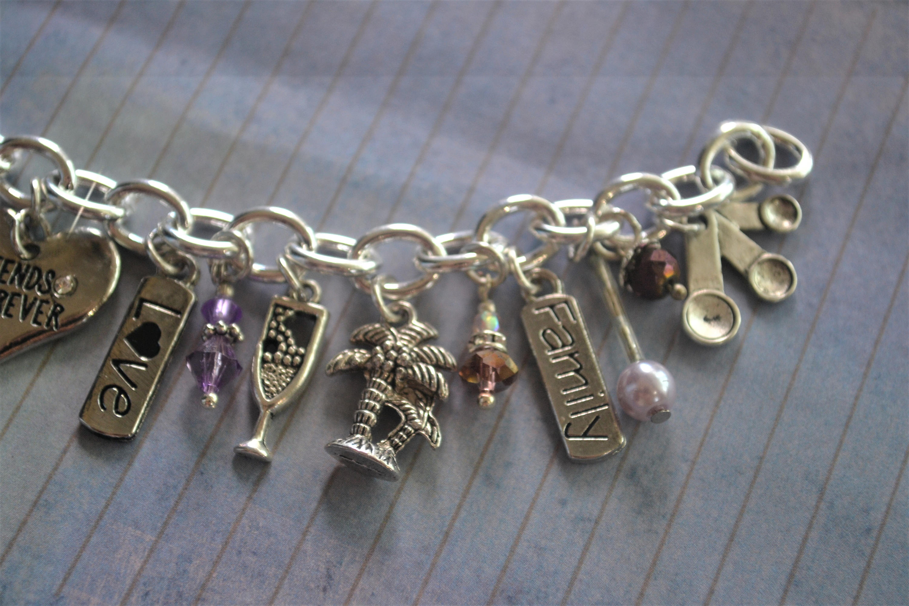 Charm Bracelet Custom Bracelet BFF Best Friend Bracelet Etsy