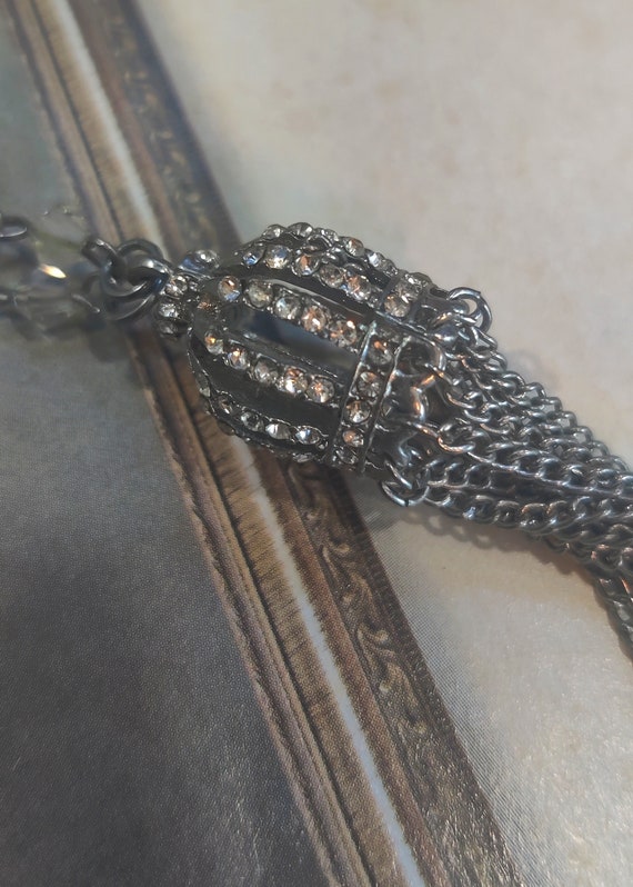 Ali Khan New York Crown Tassel Necklace, Rhinesto… - image 4