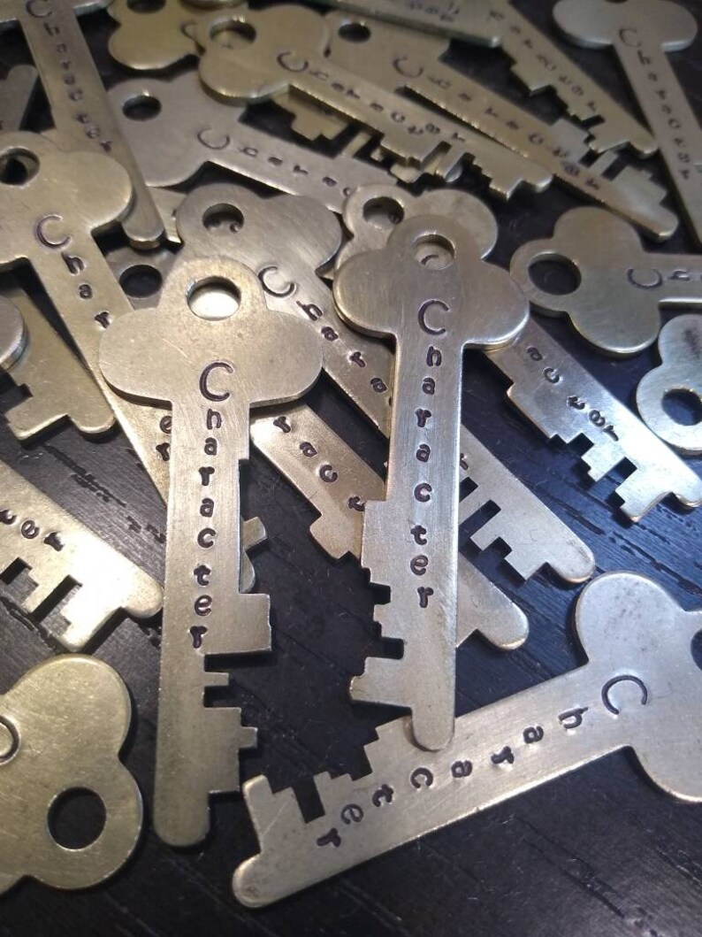 Key Necklace, Engraved Keys, Custom Keys, Personalized Key, Giving Key, Stamped Key, Old Keys, Skeleton Keys, Vintage Keys, Bulk Order Keys image 4
