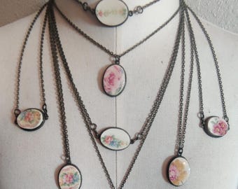 Commission Custom Order, Recycled Vintage Broken China Jewelry, Broken China, Broken Porcelain, Reduce Reuse Repurpose, Made To Order