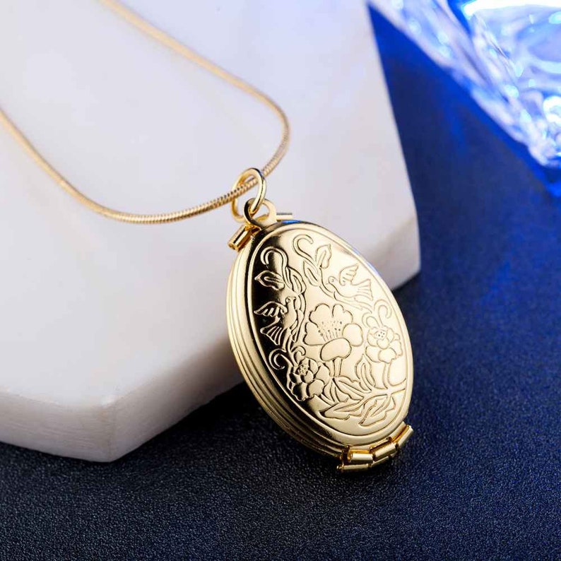 Coupon Code 4 Photo Locket Gold Necklace Locket Necklace Locket Etsy Sale Gold Locket Locket Message Locket Necklace Personalized