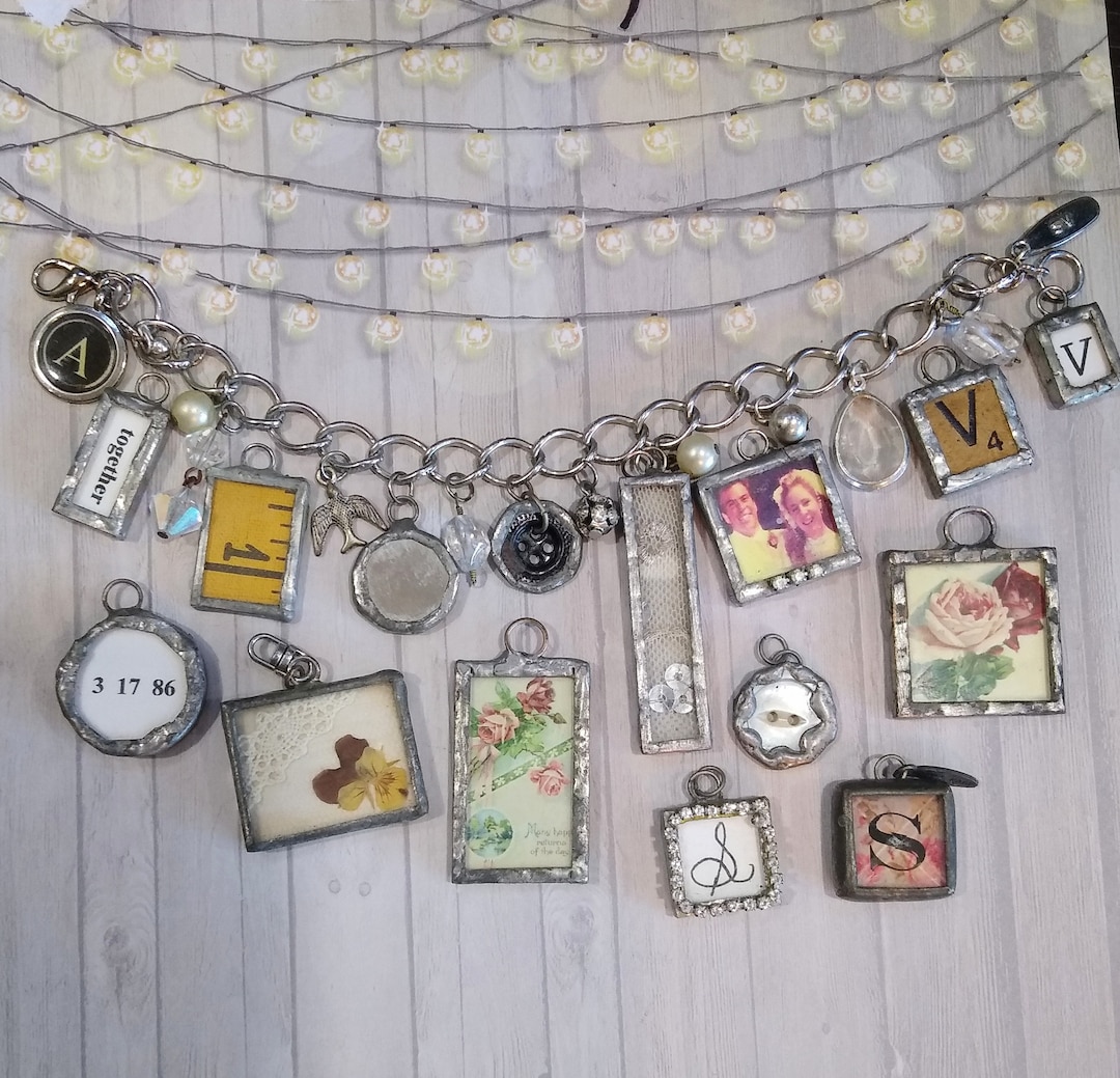 Soldered Charms, Soldered, Soldered Pendants, Soldered Initial Charms