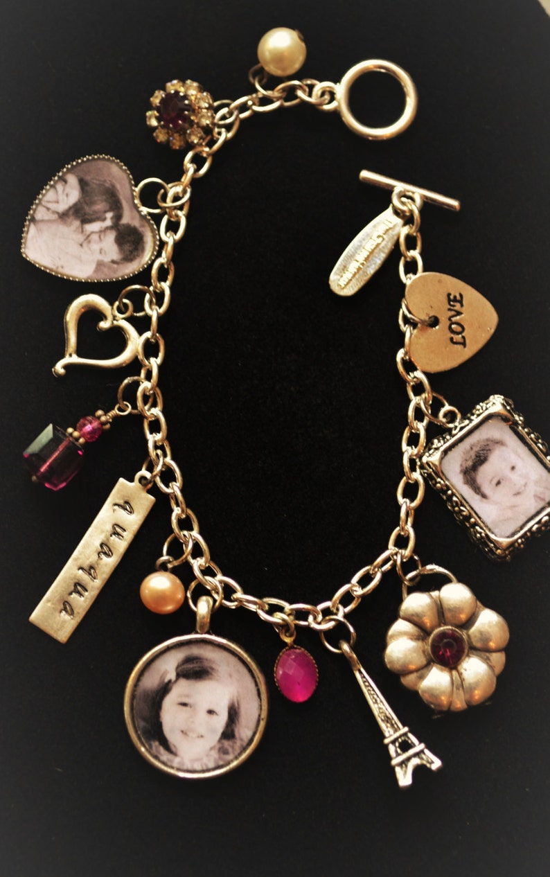 CUSTOM Memento Photo Gift Charm Bracelet Keepsake Jewelry Etsy