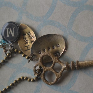 Etsy Sale, 13th Birthday Gift, Key Necklace, Vintage Key, Charm Necklace, Vintage Charms, Initial Jewelry, Typewriter key Charm,Coupon Code image 5