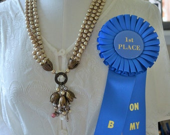 2015 First Place, BCA, Awards,  Business Council for the Arts, Art Show, Handmade Jewelry, Custom Jewelry, Pearls, Tulips, Champagne Beads