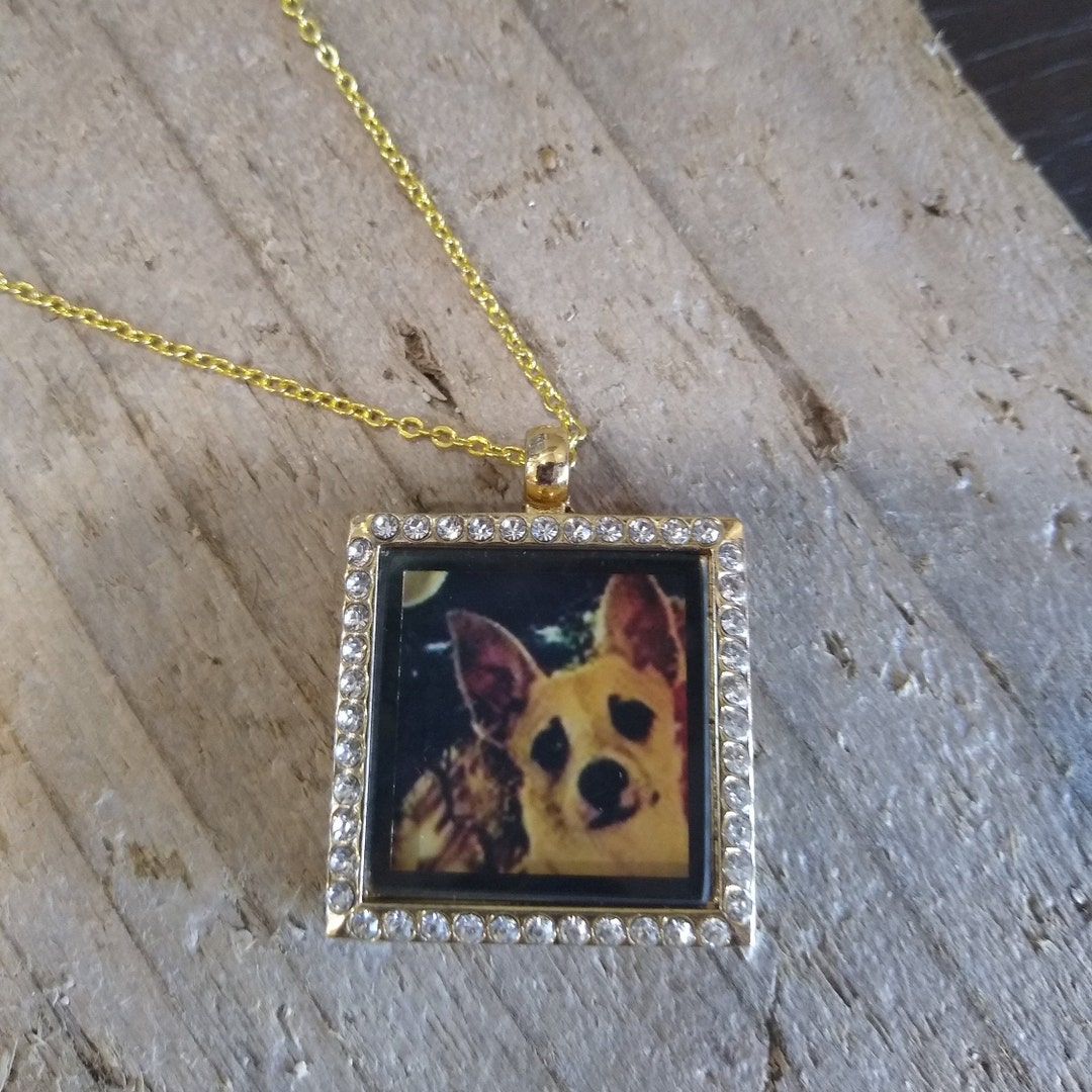 Square Glass Photo Frame Memory Locket, Floating Open Locket ...