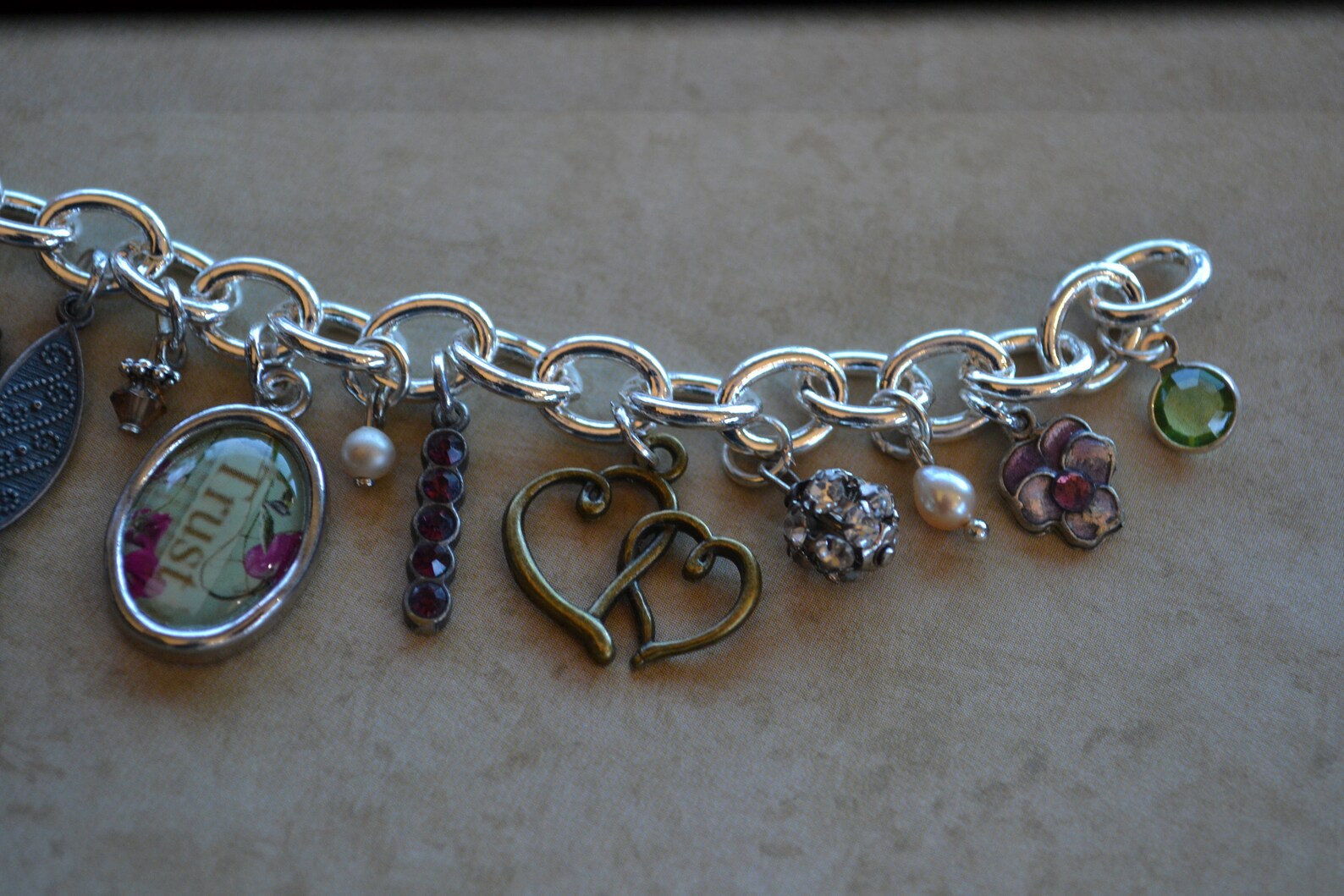 Vintage Charm Bracelet Vintage Charms Antique Charms Heart Etsy