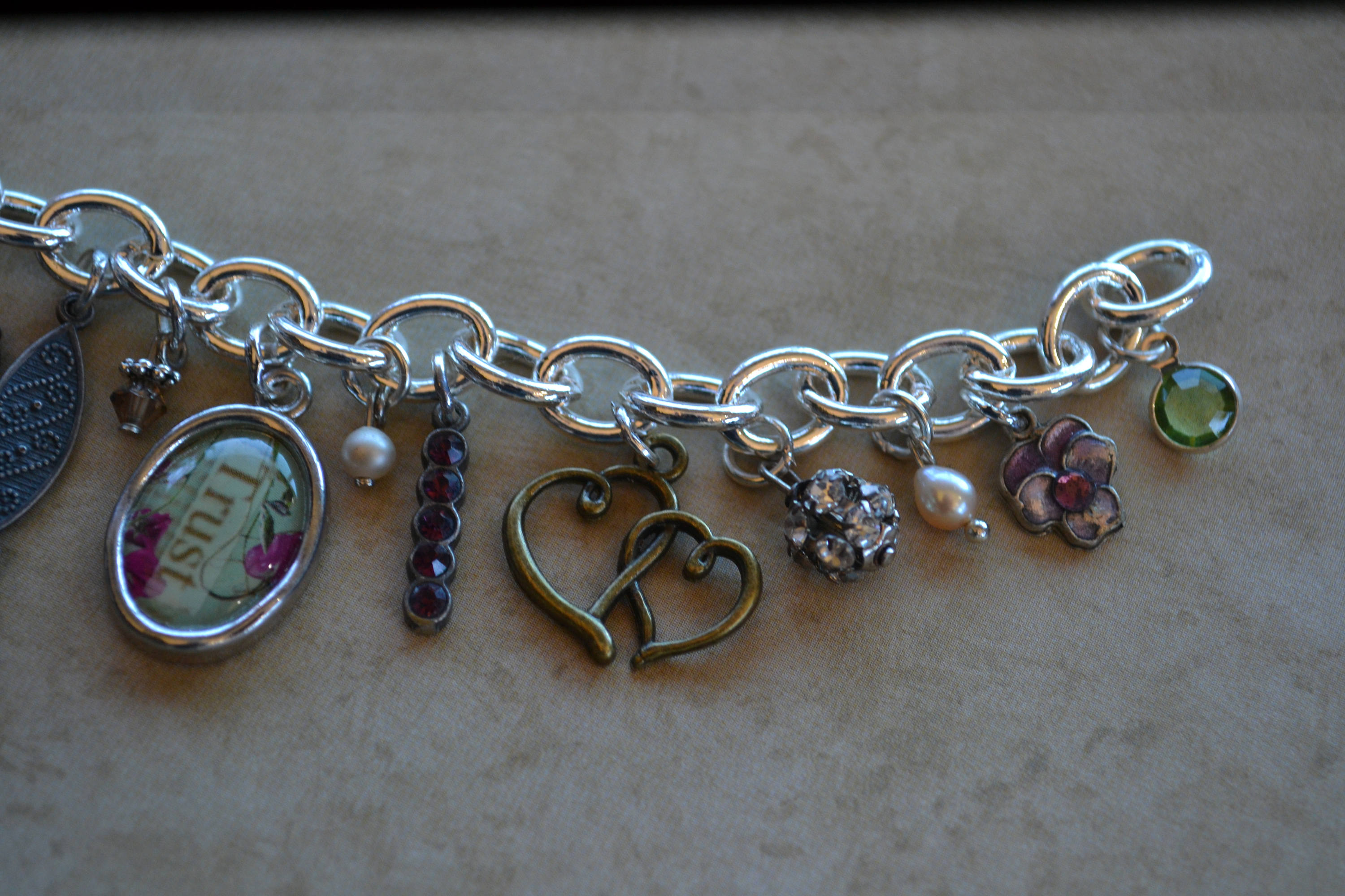 Vintage Charm Bracelet Vintage Charms Antique Charms Heart Etsy