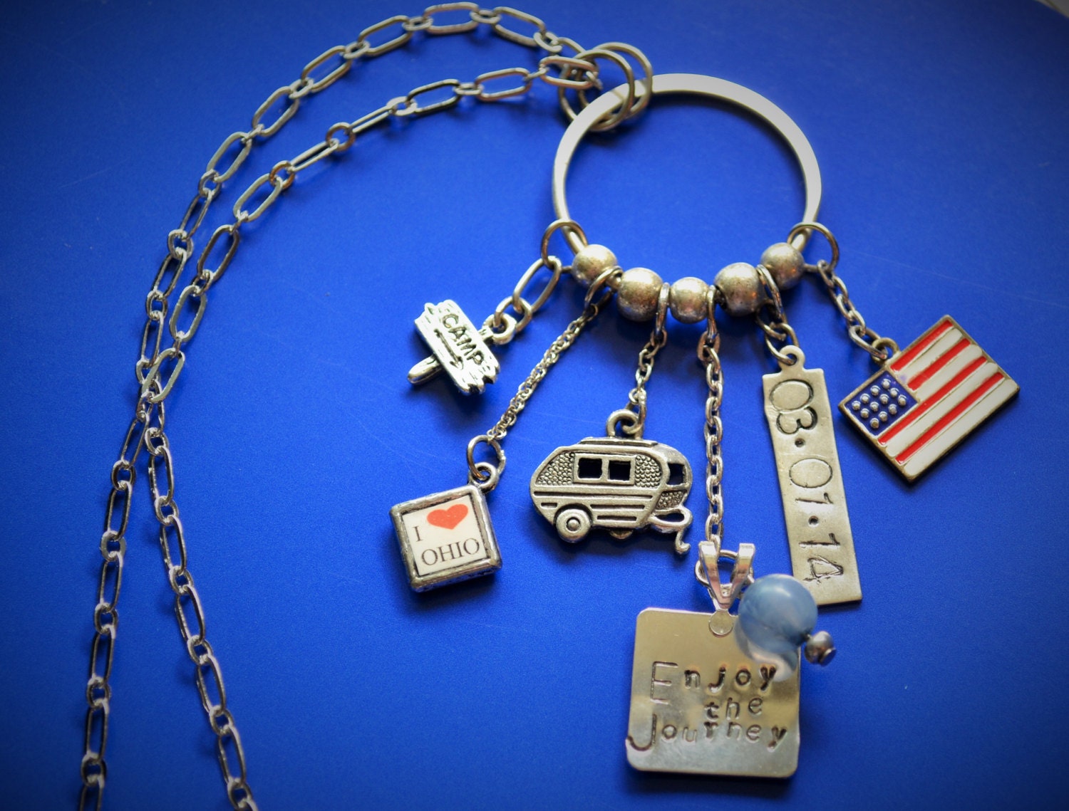 Charm Necklace - Custom Made to Order Jewelry - Retirement Gift, Achievement, Bon Voyage Gift, Commendation Military Service Gift