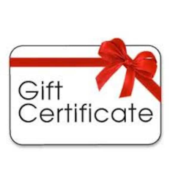 One Charming Treasure Gift Certificate Gift Card Etsy Custom Etsy