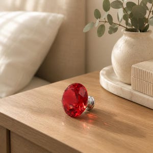Tirador decorativo de cristal de 3 cm estilo cristal para cajones, cómodas, armarios, alacenas y proyectos de bricolaje.