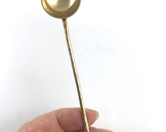 Brass or Copper Salt spice spoon - Kitchen spoon - Photo prop spoon - Wedding gift - Metal spoon Victoria Vancouver Island BC Canada